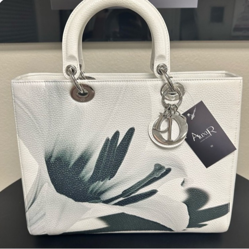 Dior Black and White Tote Bag with Structured Design